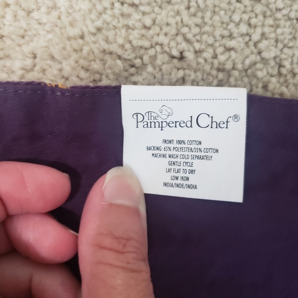 Pampered Chef Purple 6 Foot Long Table Runner - Picture 5 of 7